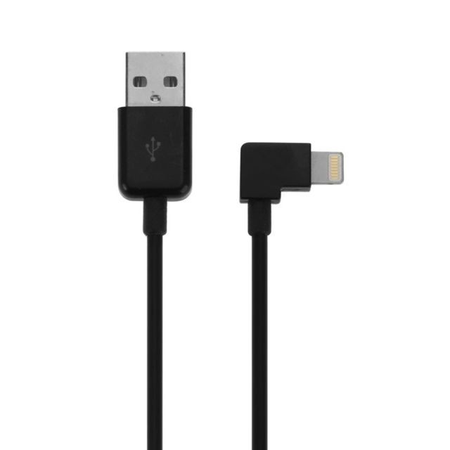 Wewoo - Câble noir pour iPhone X / 8 & 8 Plus / 7 & 7 Plus / 6 & 6s & 6 Plus & 6s Plus / iPad 5m coude Lightning vers USB données / de chargement, - Câble Lightning