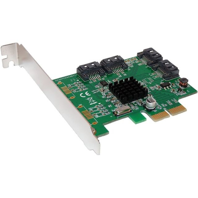 Kalea-Informatique - Carte Contrôleur PCIe 4 PORTS SATA 3 6G - CHIPSET MARVELL 88SE9230 - RAID 0 / 1 / 10 - Carte Contrôleur USB