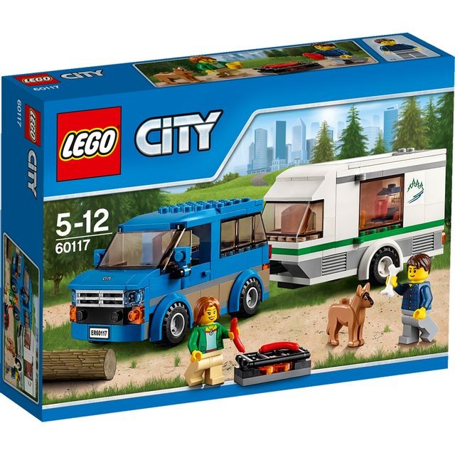 Briques Lego Lego La camionnette et sa caravane - 60117