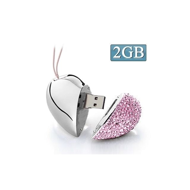Wewoo - Clé USB pour les cadeaux de Saint Valentin 2 Go Coeur en forme de diamant USB Flash Disk, spécial - Soldes RAM PC - Stockage