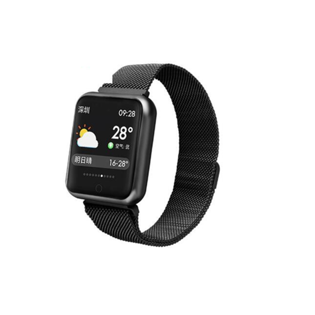 marque generique - YP Select 1,3 pouces Écran couleur Pression artérielle Moniteur de fréquence cardiaque Sport Bluetooth Smart Wristband Watch-NOIR marque generique  - marque generique