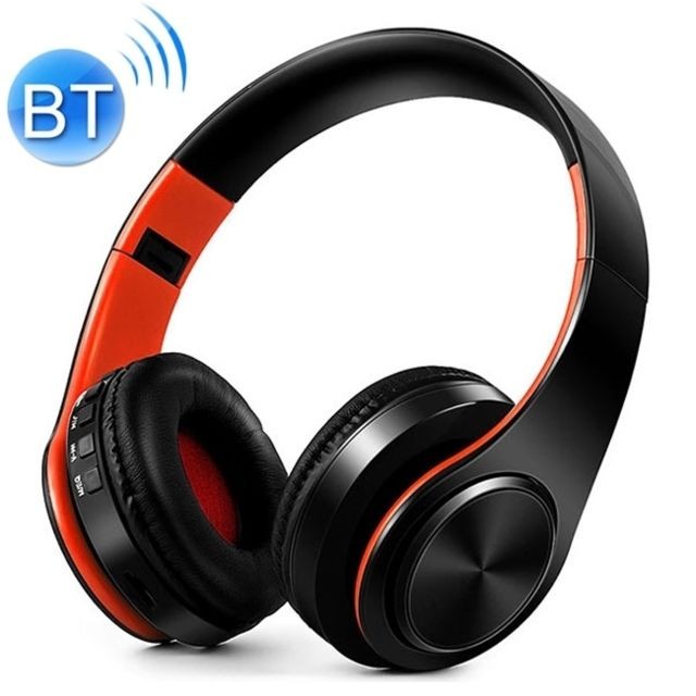 Wewoo - Casque sans fil Sport pliant Stéréo Musique Bluetooth Téléphones Écouteurs Soutien Carte TF (Orange) Wewoo - Ecouteurs Intra-auriculaires Ecouteurs intra-auriculaires