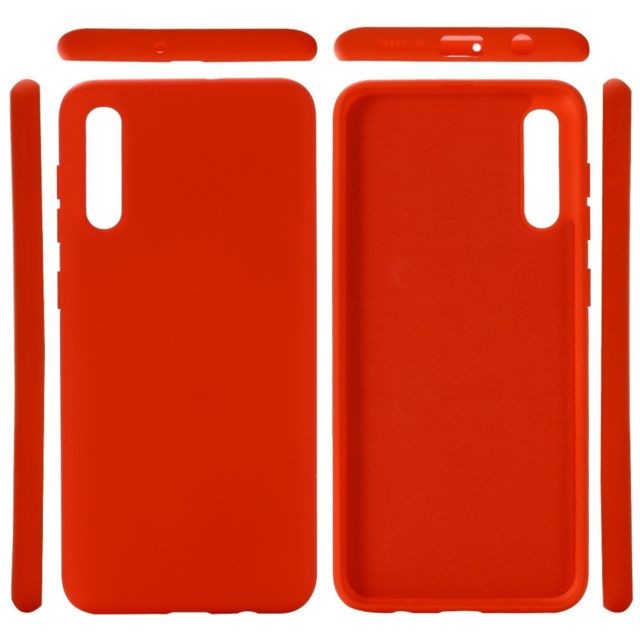 marque generique - Coque en silicone liquide rouge pour votre Samsung Galaxy A50 marque generique  - Coques Smartphones Coque, étui smartphone