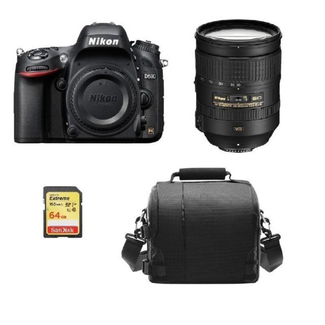 Nikon - NIKON D610 KIT AF-S 28-300MM F3.5-5.6G ED VR + 64GB SD card + camera Bag Nikon  - Nikon