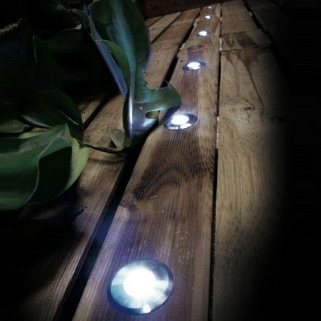 Lumihome MINI SOL - Kit de 6 Spots d'extérieur encastrables LED Blanc froid Ø3,5cm