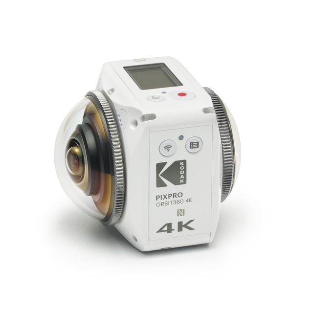 Kodak - KODAK Pixpro 4KVR360 Action Cam Blanc - Pack Aventure - Caméra numérique 360° - Double objectif - Vidéo 4K - Accessoires inclus- RECONDITIONNE - Caméscopes numériques Buyback