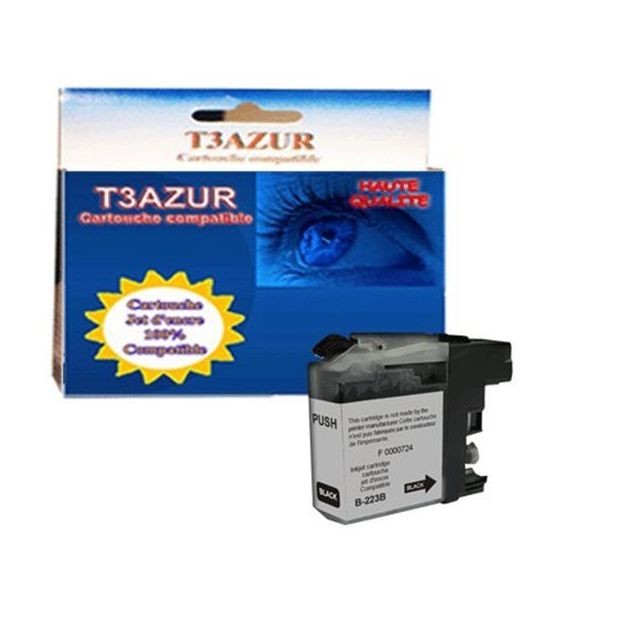 T3Azur - LC223Bk XL- Cartouche compatible pour Brother LC223 XL Noire T3Azur  - Cartouche, Toner et Papier
