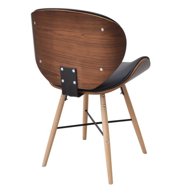 Chaises 2 chaises de salon salle à manger entrée sans accoudoirs avec cadre en bois cintré top designe moderne 1902049
