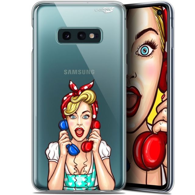 Caseink - Coque arrière Samsung Galaxy S10e (5.8 ) Gel HD [ Nouvelle Collection - Souple - Antichoc - Imprimé en France] Calling Girl Caseink  - Caseink