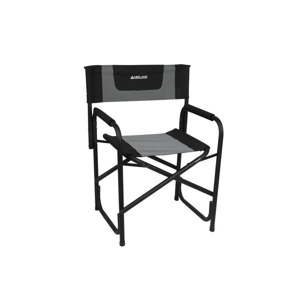 fauteuil aluminium director noir / chiné armature noire