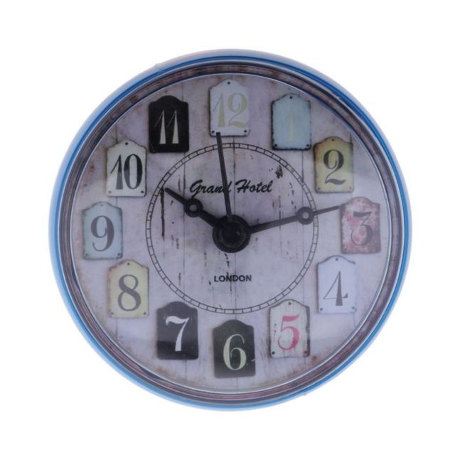 marque generique - Mini Ventouse Murale Horloge Résistant à L'eau Pour Cuisine Noir Salle De Bain marque generique  - Pendule cuisine