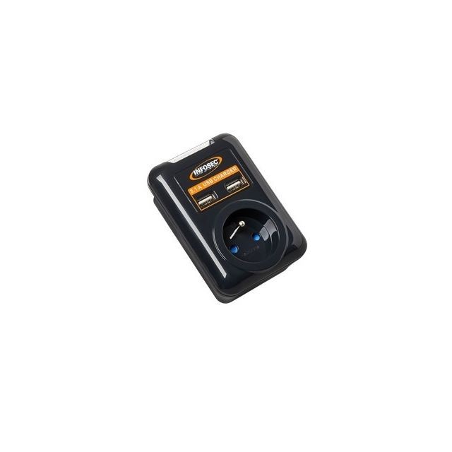 Infosec - ABI DIFFUSION INFOSEC Prise S1 USB NEO parafoudre 1 prise - Electricité