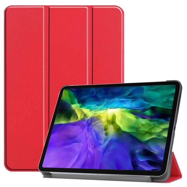 Generic - Etui en PU + TPU style simple avec support tri-pliure rouge pour votre Apple iPad Pro 11 pouces (2020) Generic  - Accessoire Tablette