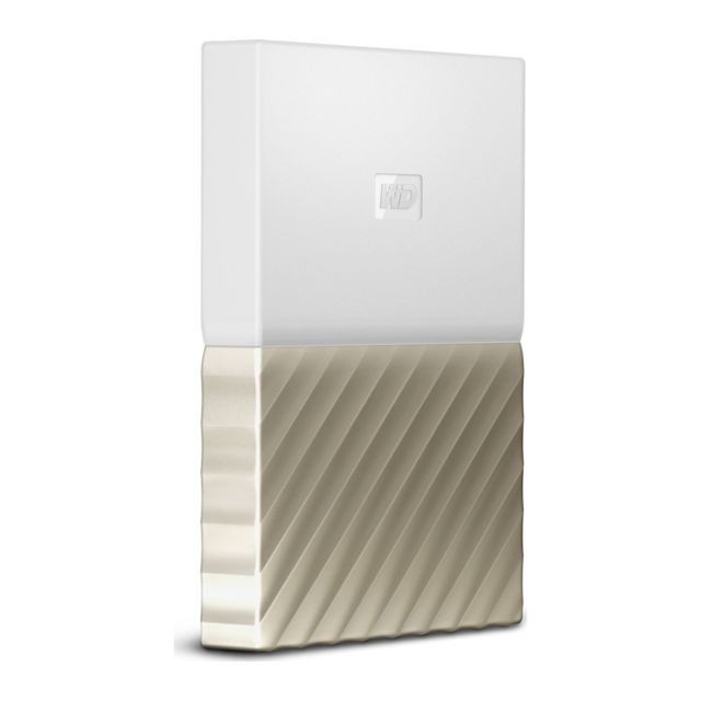 Western Digital - WD MY PASSPORT 2 To - Blanc/Or - Disque Dur externe