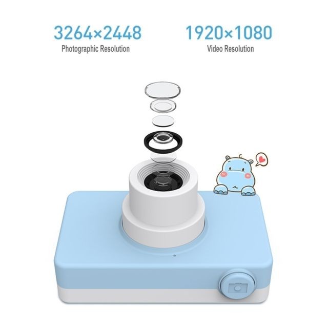 Wewoo Caméra Enfant D9 800W Pixel Lens Mode Mini sport numérique mince et légère avec écran de 2,0 pouces et étui de protection en forme de grenouille et mémoire 16G pour enfants