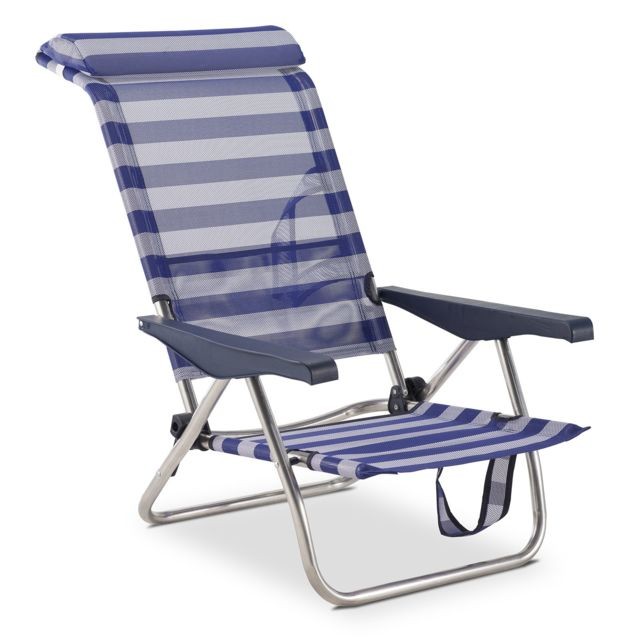 Solenny - Chaise de Plage Lit Pliable Solenny 4 Positions Dossier Bas avec Accoudoirs 77x60x83 cm Solenny  - Transats, chaises longues