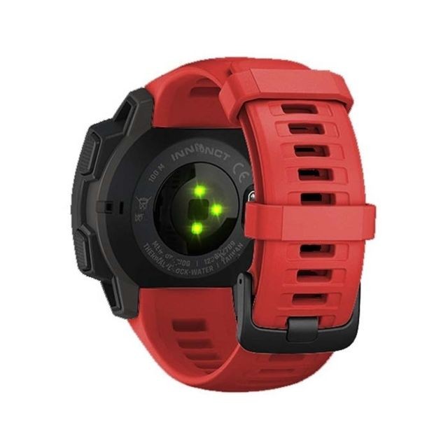 Wewoo Bracelet pour montre connectée Dragonne de remplacement en silicone Garmin Instinct 22mm Rouge
