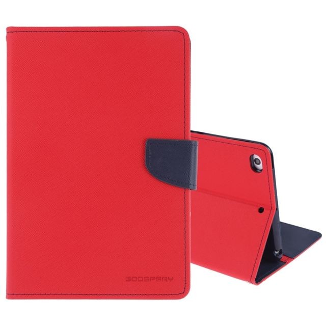 Wewoo - Housse Étui Coque horizontal en cuir à rabat FANCY DIARY pour iPad Mini 2019avec support et emplacements cartes et porte-monnaie rouge Wewoo  - Coque, étui smartphone