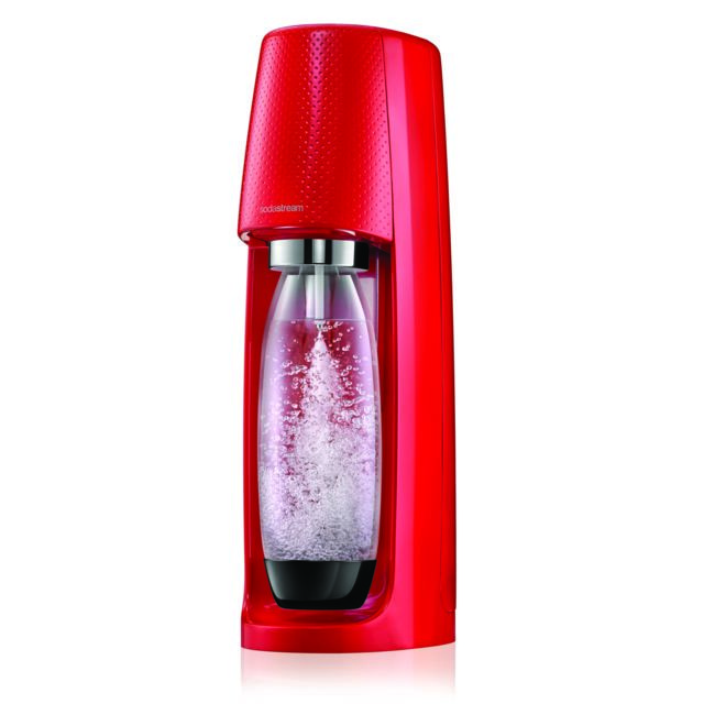 Machine à soda Sodastream Machine à gazéifier + 2 verres - SPIRIT - Rouge