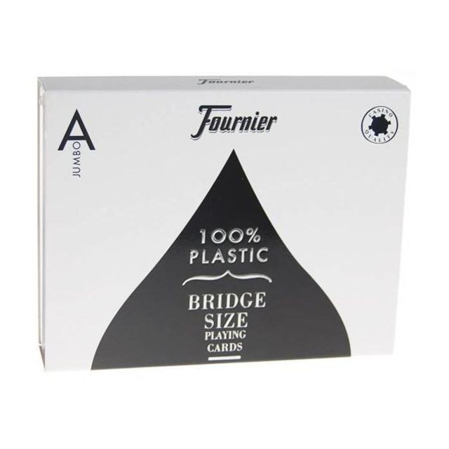 Fournier Cartes - Fournier Titanium Series - 2 Jeux de 54 cartes 100% plastique - format bridge - 2 index jumbo - Jeu bridge