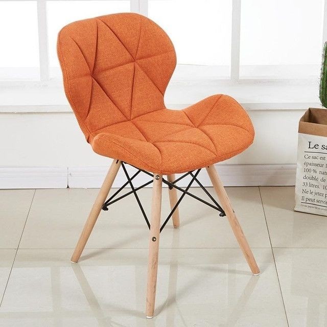 Wewoo - Tabouret de maison simple moderne retour chaise de bureau de maquillage de salle à manger papillon Orange - Chaise de bureau Chaises