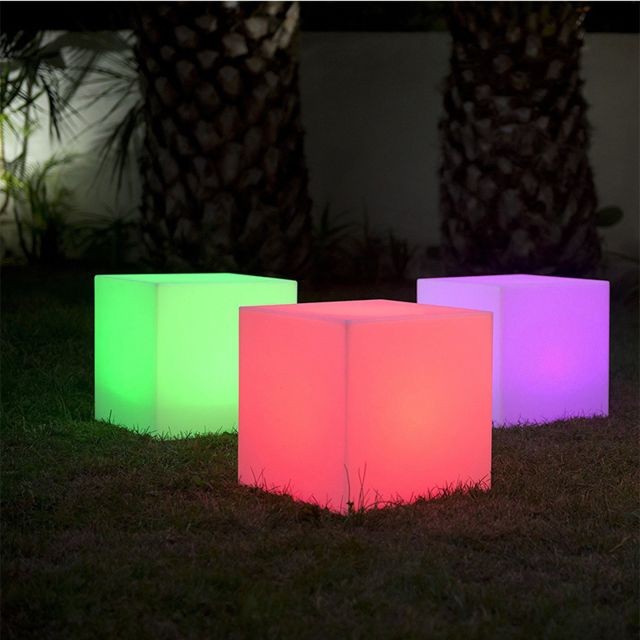 Pots Lumineux lumisky - cube lumineux multicolore autonome 40cm - carry c40