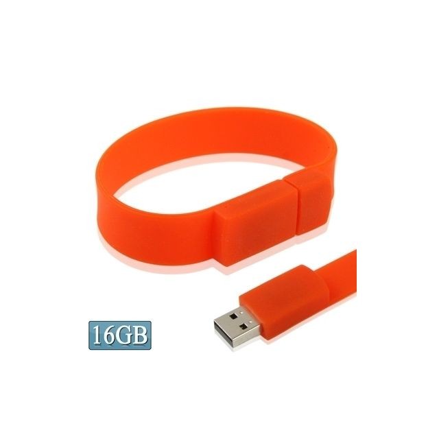 Wewoo - Clé USB rouge Disque Flash USB 2.0 Bracelets Silicon 16 Go - Clés USB 16