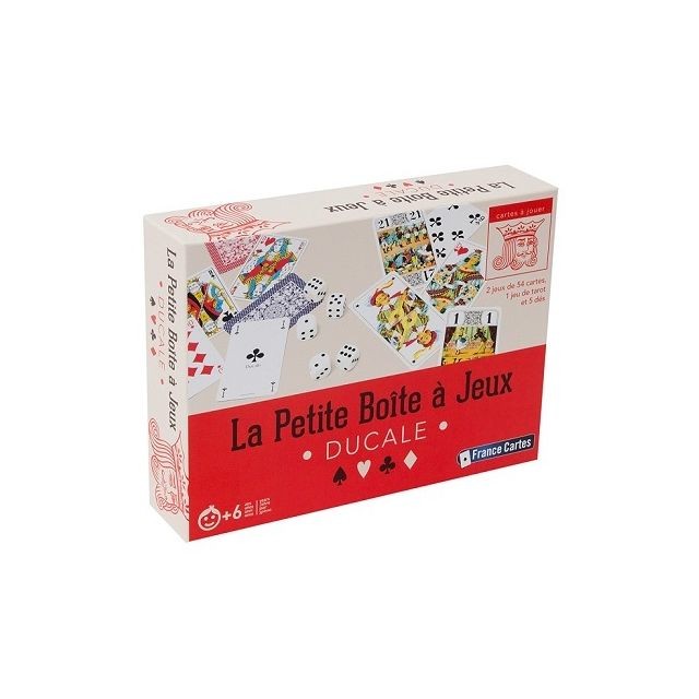 Jeux de cartes France Cartes La Petite Boîte à Jeux Ducale (2 jeux de 54 cartes, 1 jeu de tarot, 5 dés)