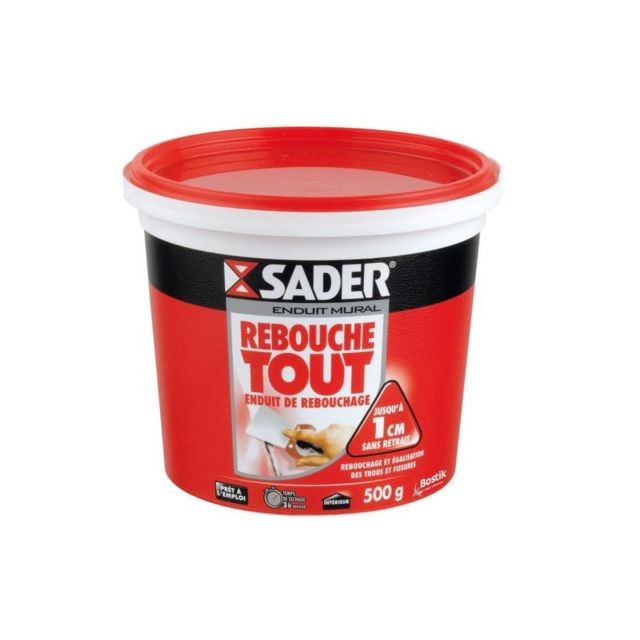 Sader - SADER Pôt Pâte Enduit Rebouche Tout - 500g Sader  - Préparation mur & plafond