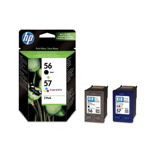 Hp - Pack de 2 cartouches d'encre Noire et Couleurs n° 56/57 - SA342AE - 19 ml Hp  - Cartouche d'encre pour imprimante HP Cartouche d'encre