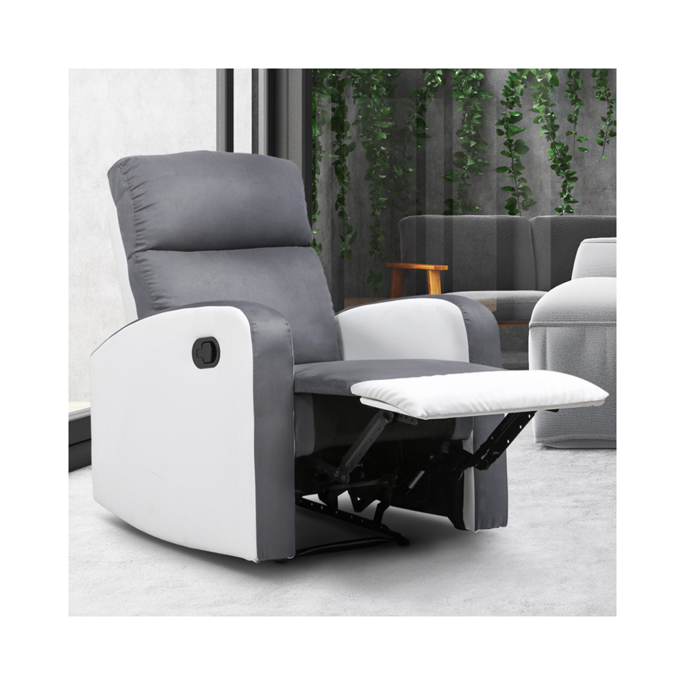 IDMarket Fauteuil Relaxation inclinable Gris Anthracite 