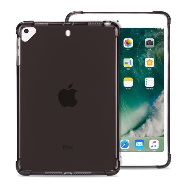 Wewoo - Coque Souple Housse de protection antichoc en TPU hautement transparente et à angles épaisses pour iPad 9.7 2018 et 2017 / Pro 9.7 / Air 2 / Air Noir Wewoo  - Housse de protection ipad air 2