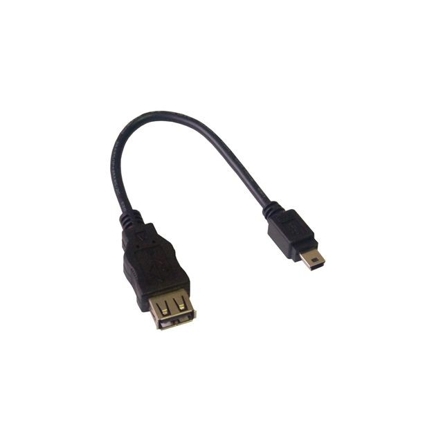 Mcl - MCL Câble adaptateur USB A femelle / mini USB B mâle (5 broches) - 20cm ( USB-AF/MU5BC ) - Adaptateur TNT