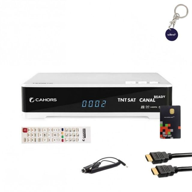 Cahors - CAHORS Mini Récepteur TV satellite HD + Carte TNTSAT V6 + Câble HDMI + Câble 12V - Adaptateur TNT