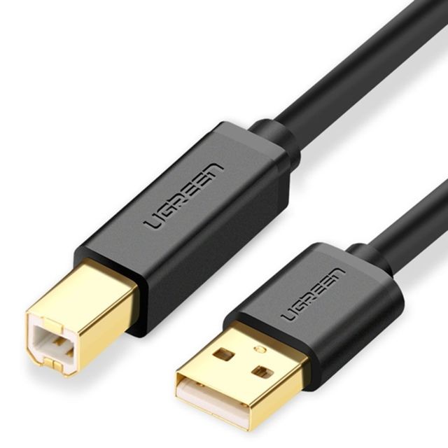 Câble USB Wewoo Câble or pour d'imprimante plaqué USB 2.0Pour Canon, Epson, HP, Longueur de câble: 1,5 m de données