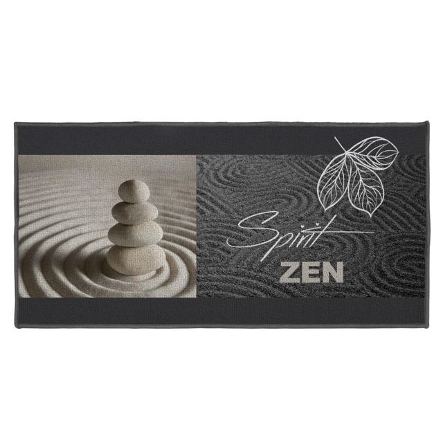 Douceur D'Interieur - CDaffaires tapis deco rectangle 57 x 115 cm imprime spirit zen - décoration japonaise Décoration