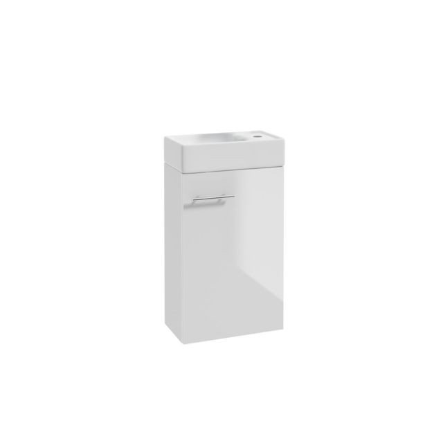 Allibert - Meuble lave-mains à suspendre Mike - L. 40 x H. 68 cm - Blanc billant - Salle de bain, toilettes Allibert