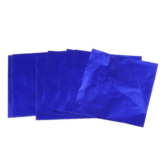 marque generique - 100pcs emballages en aluminium paquet pour bonbons bonbons au chocolat lolly art bleu foncé marque generique  - Bonnes affaires Objets déco