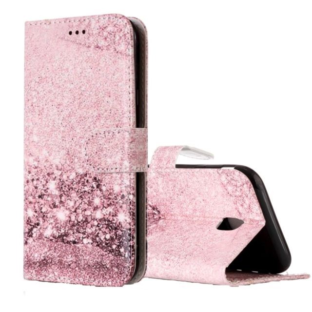 Wewoo - Housse Étui or rose pour Samsung Galaxy J5 2017 Version EU en cuir à rabat horizontal en avec porte-cartes et fentes cartes porte-monnaie Wewoo  - Coque, étui smartphone