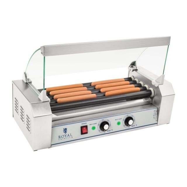 Helloshop26 - Appareil machine à hot dog professionnelle téflon 10 saucisses 1 000 watts 3614089 - Hot dog