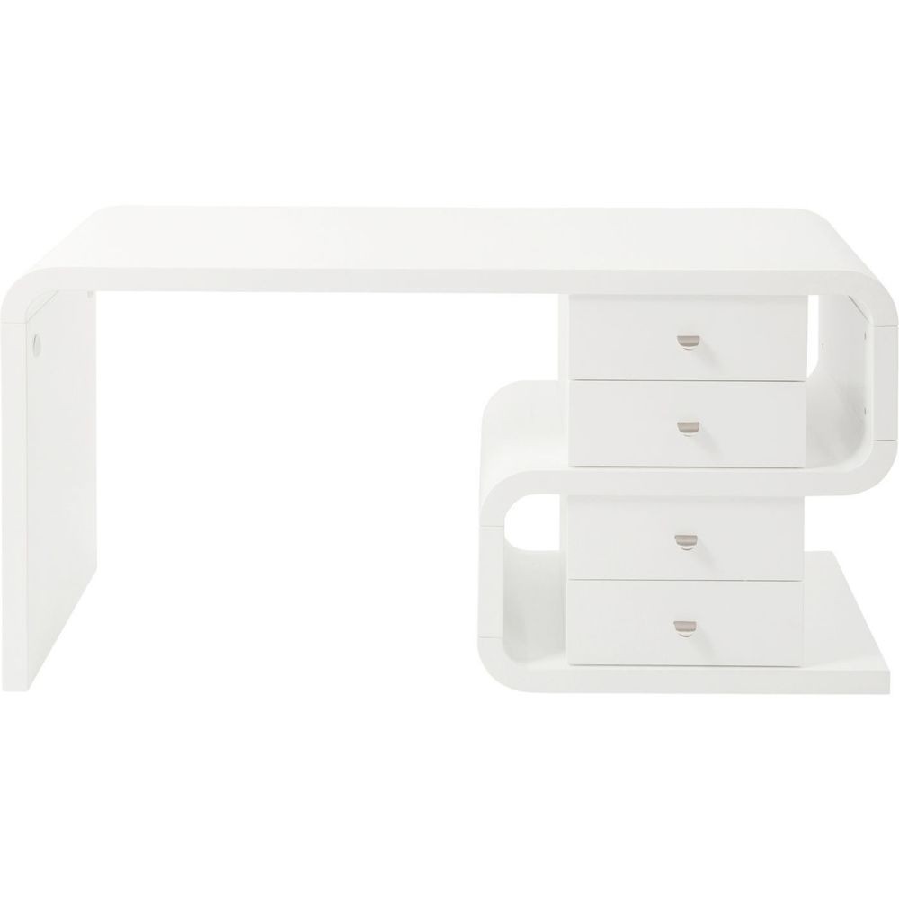 Bureau et table enfant Karedesign Bureau Snake blanc 4 tiroirs 150x70cm Kare Design