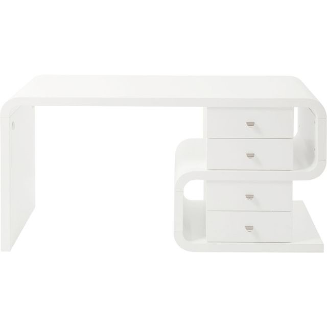 Karedesign - Bureau Snake blanc 4 tiroirs 150x70cm Kare Design - Karedesign