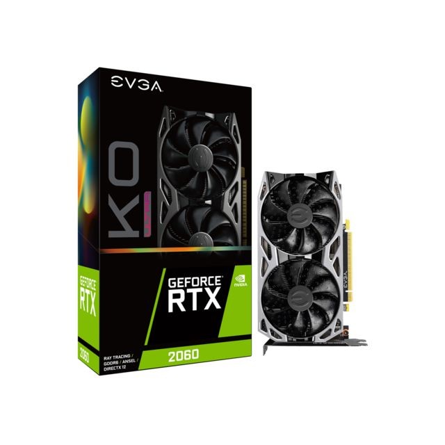 Evga - Geforce RTX 2060 - KO ULTRA GAMING - 6 Go - Occasions Carte Graphique Professionnelle