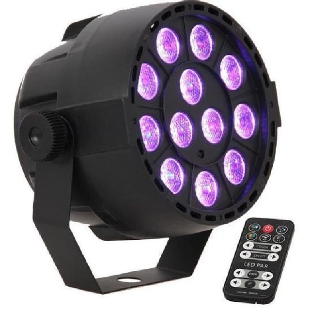 Ibiza Light - Dj light projecteur par a 12 x led 3 rvb 3 en 1 dmx telecommande Ibiza Light  - Packs DJ