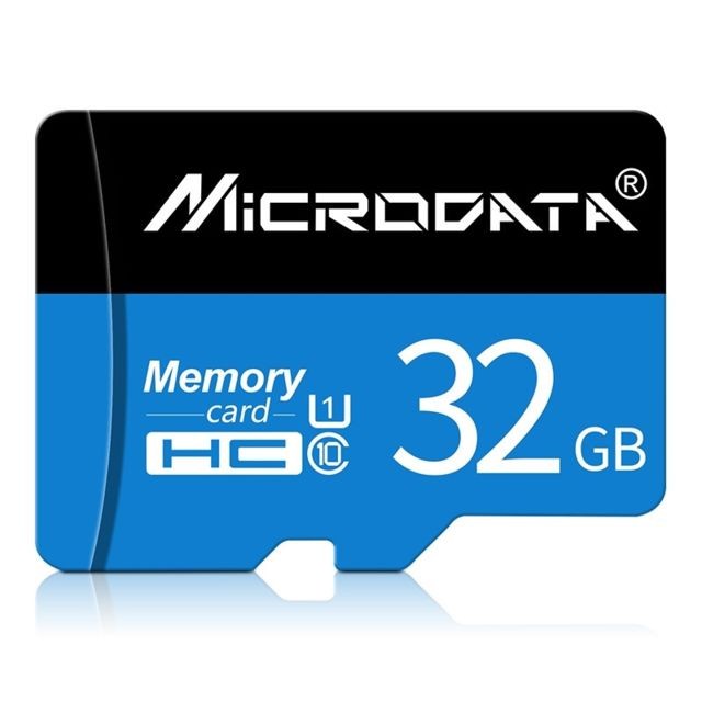 Wewoo - Carte Micro SD mémoire MICRODATA 32GB U1 bleue et noire TF SD - Carte micro sd 32 go Carte Micro SD