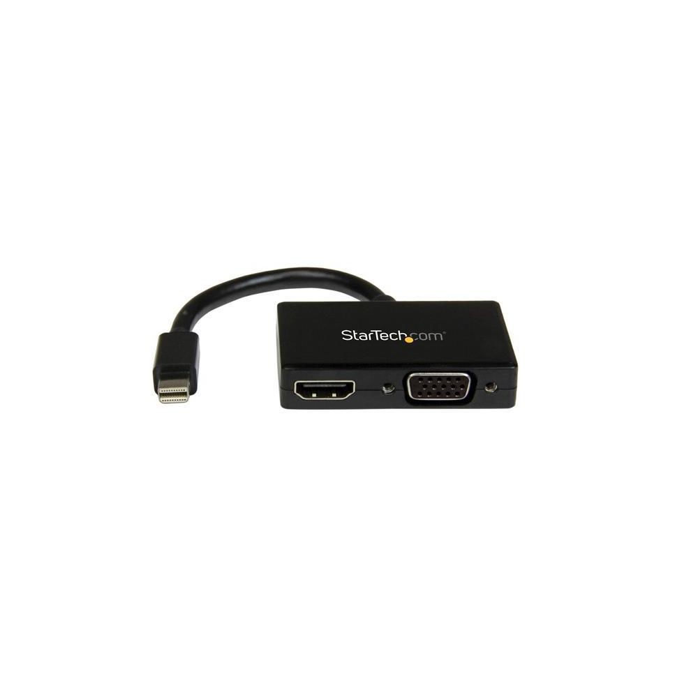 Convertisseur Audio et Vidéo  Startech Adaptateur audio / video de voyage - Convertisseur 2-en-1 Mini DisplayPort vers HDMI ou VGA