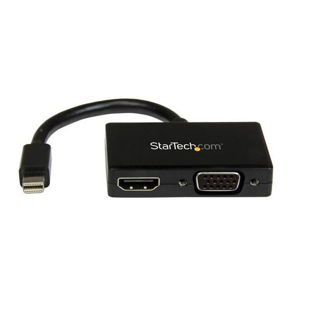 Startech - Adaptateur audio / video de voyage - Convertisseur 2-en-1 Mini DisplayPort vers HDMI ou VGA Startech   - Convertisseur Audio et Vidéo  Startech