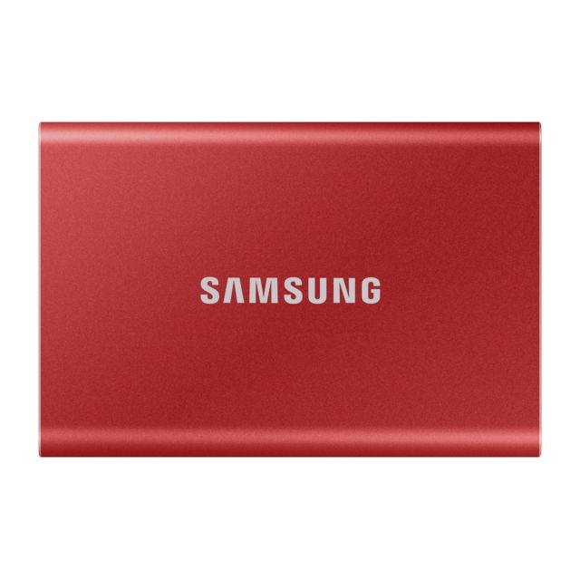 Samsung - T7 Rouge métallique - 2 To - USB 3.2 Gen 2 - Disque SSD Samsung