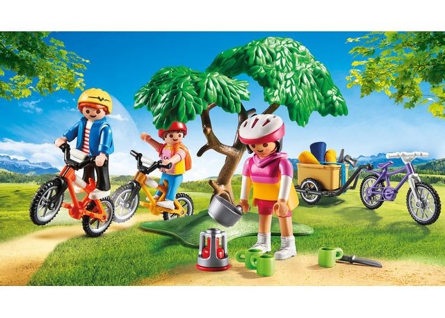 Playmobil Cyclistes avec vélos et remorque - 6890