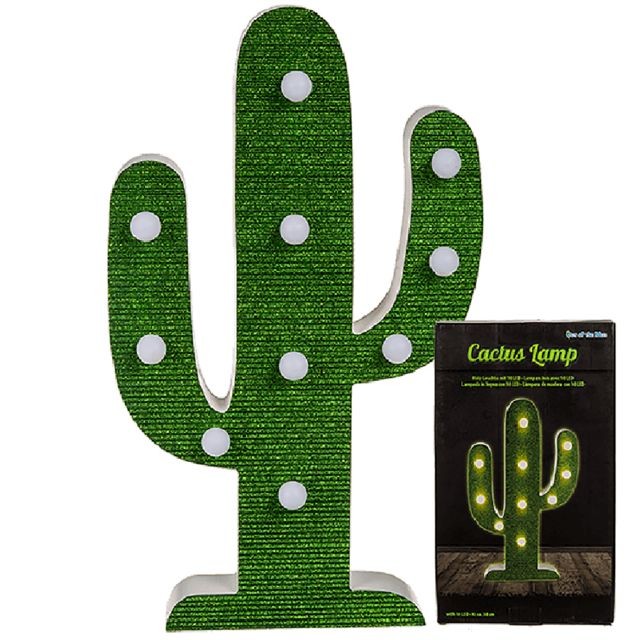 Lampes à poser Out Of The Blue Ornement Cactus à LED 38 cm